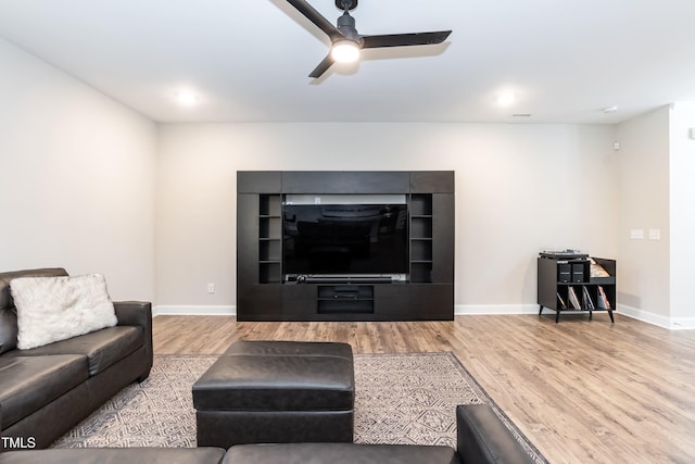 9 Moss Side Ter, Durham, NC 27703 - living room with wood finished floors and ceiling fan