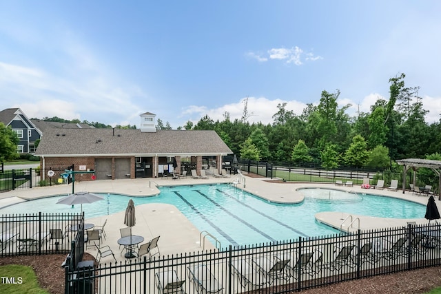 9 Moss Side Ter, Durham, NC 27703 - community pool featuring a patio area