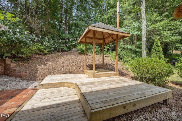 926 Wimbleton Dr, Raleigh, NC 27609 - wooden terrace with a gazebo