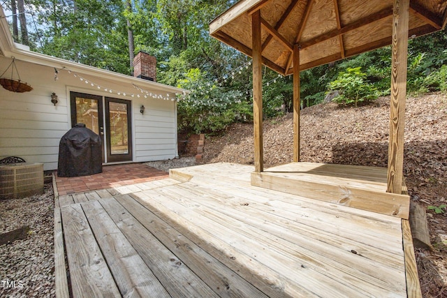 926 Wimbleton Dr, Raleigh, NC 27609 - wooden terrace featuring a gazebo and area for grilling