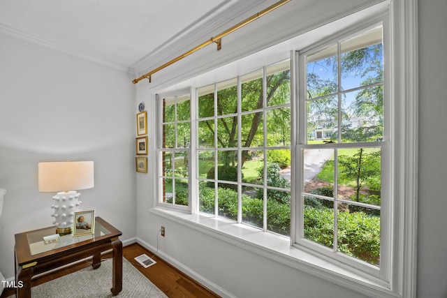 926 Wimbleton Dr, Raleigh, NC 27609 - office space with ornamental molding, healthy amount of natural light, and wood finished floors