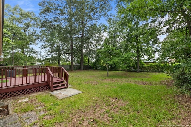 425 N Platte Rd, Fayetteville, NC 28303 - fenced backyard featuring a deck