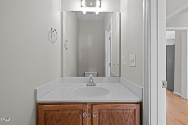 400 Nottinghill Walk, Apex, NC 27502 - half bath featuring vanity and wood finished floors