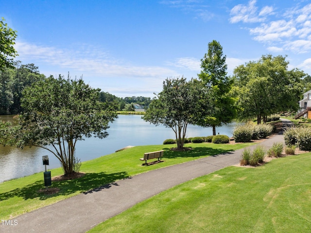 400 Nottinghill Walk, Apex, NC 27502 - view of community with a water view and a lawn