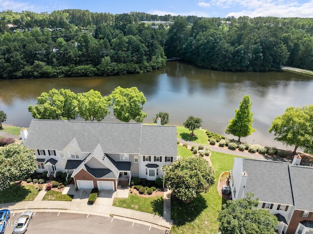 400 Nottinghill Walk, Apex, NC 27502 - view from above of property with a nearby body of water
