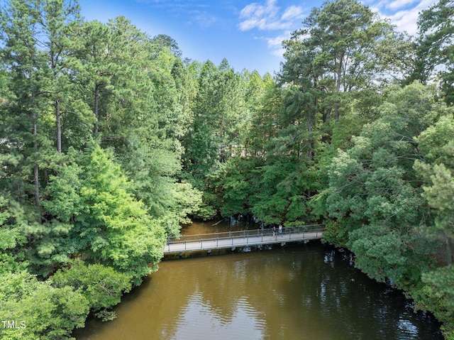 400 Nottinghill Walk, Apex, NC 27502 - dock area featuring a water view and a wooded view