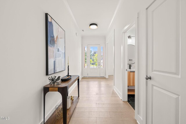 525 Kings Lake Way, Durham, NC 27703 - hallway featuring light wood-style floors