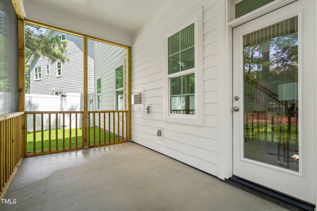 525 Kings Lake Way, Durham, NC 27703 - unfurnished sunroom featuring plenty of natural light