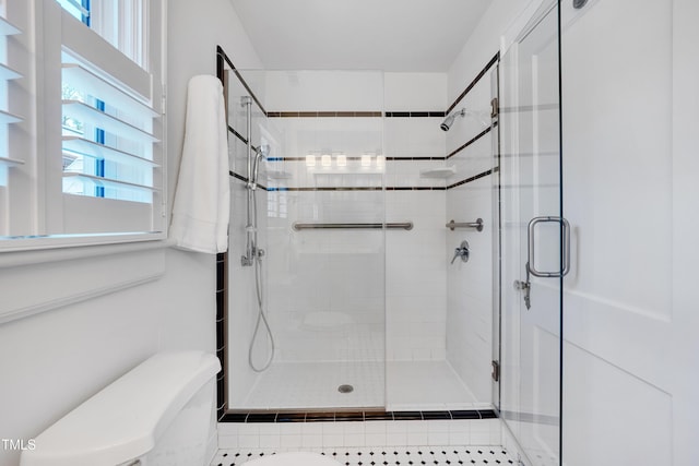 1007 W Markham Ave, Durham, NC 27701 - full bathroom featuring toilet and a stall shower