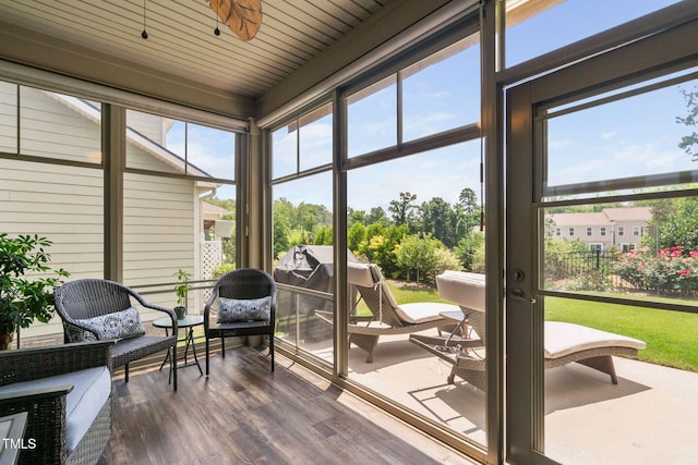 1523 Anthology Dr, Durham, NC 27703 - sunroom with plenty of natural light and ceiling fan