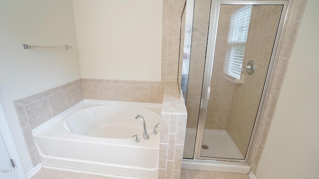 5916 Longeria Ct, Raleigh, NC 27612 - bathroom with a garden tub and a stall shower