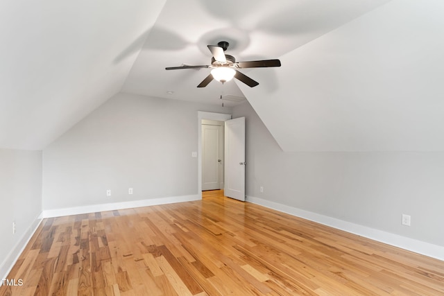 532 Joe Collins Rd, Lillington, NC 27546 - bonus room featuring vaulted ceiling, light wood-style flooring, and a ceiling fan