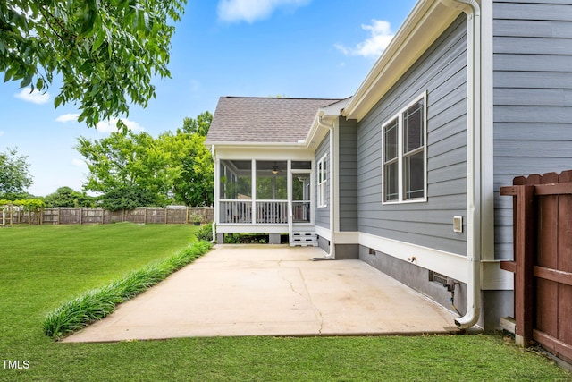 532 Joe Collins Rd, Lillington, NC 27546 - view of patio / terrace with a sunroom
