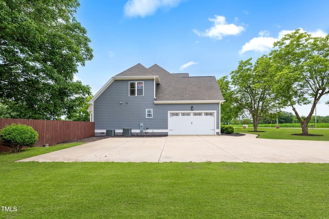 532 Joe Collins Rd, Lillington, NC 27546 - view of side of property featuring driveway, a shingled roof, and a garage