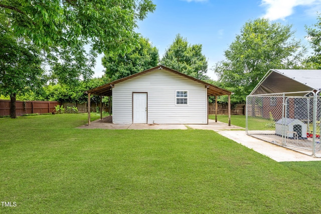 532 Joe Collins Rd, Lillington, NC 27546 - view of outdoor structure featuring a fenced backyard