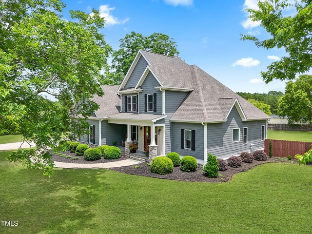 532 Joe Collins Rd, Lillington, NC 27546 - craftsman-style house featuring roof with shingles and a porch