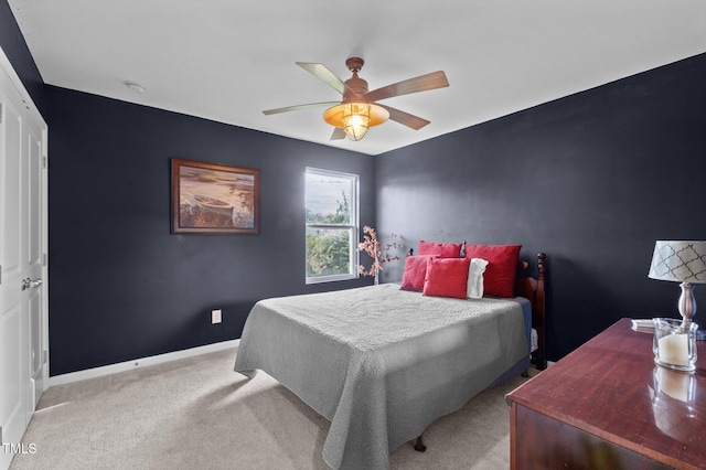 7 Faircroft Ct, Durham, NC 27703 - carpeted bedroom featuring baseboards and a ceiling fan