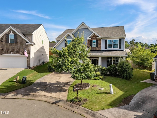 7 Faircroft Ct, Durham, NC 27703 - view of front of house featuring concrete driveway, a front yard, and a garage