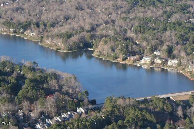 101 Turnberry Ln, Cary, NC 27511 - aerial view of property and surrounding area with a nearby body of water