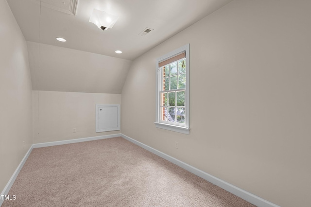 901 Tamaras Cir, Wake Forest, NC 27587 - additional living space with carpet floors, vaulted ceiling, and recessed lighting