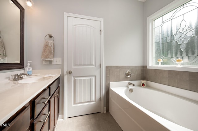 71 Sanibel St, Clayton, NC 27520 - full bathroom featuring a bath, vanity, and tile patterned floors