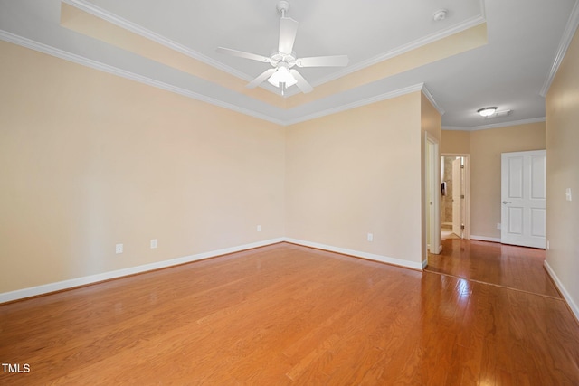 102 Mikaila Dr, Gibsonville, NC 27249 - empty room featuring wood finished floors, crown molding, a smoke detector, and ceiling fan
