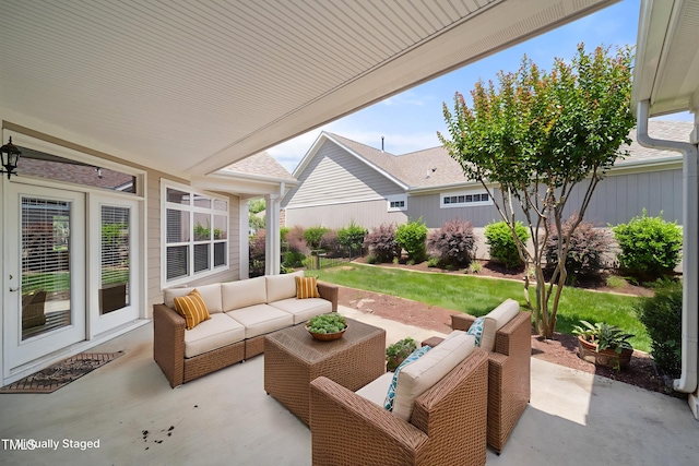 102 Mikaila Dr, Gibsonville, NC 27249 - view of patio / terrace featuring an outdoor living space