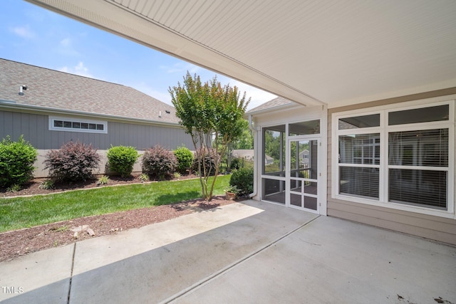 102 Mikaila Dr, Gibsonville, NC 27249 - view of patio with a sunroom