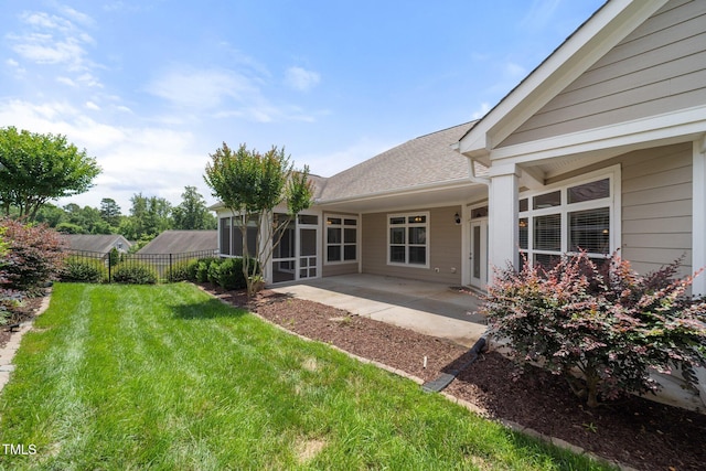 102 Mikaila Dr, Gibsonville, NC 27249 - view of yard with a patio and a sunroom