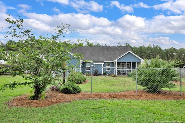 420 Gibson Dr, Raeford, NC 28376 - view of front of house featuring a sunroom