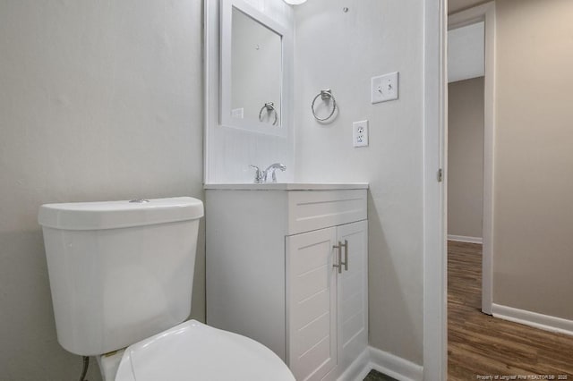 2304 Electra Rd, Fayetteville, NC 28304 - half bathroom featuring vanity and wood finished floors