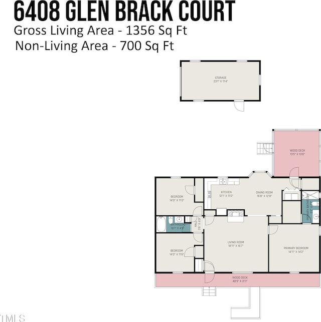 6408 Glen Brack Ct, Raleigh, NC 27603 - view of property floor plan