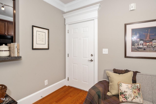 734 Portstewart Dr, Cary, NC 27519 - entrance foyer with crown molding and light wood-style floors