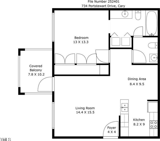 734 Portstewart Dr, Cary, NC 27519 - view of floor plan / room layout