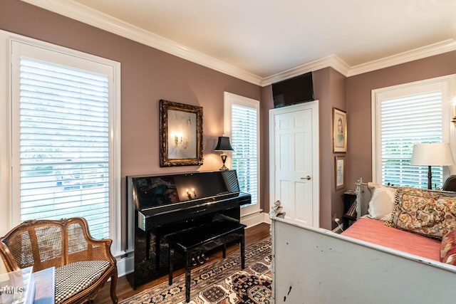 815 Marlowe Rd Unit 10, Raleigh, NC 27609 - living area featuring wood finished floors and ornamental molding