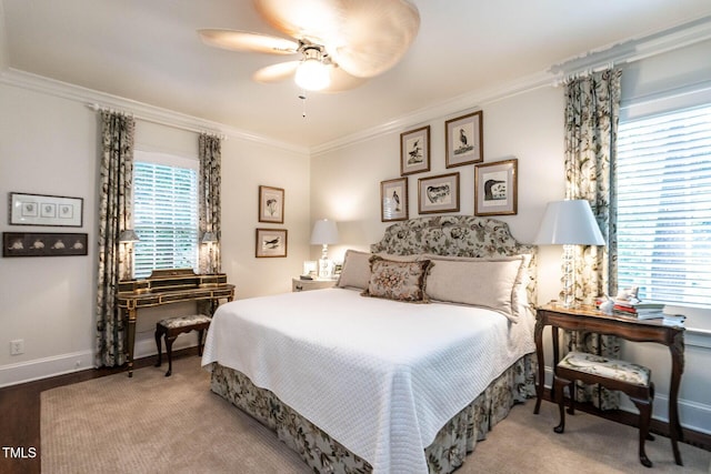 815 Marlowe Rd Unit 10, Raleigh, NC 27609 - bedroom with ornamental molding and ceiling fan