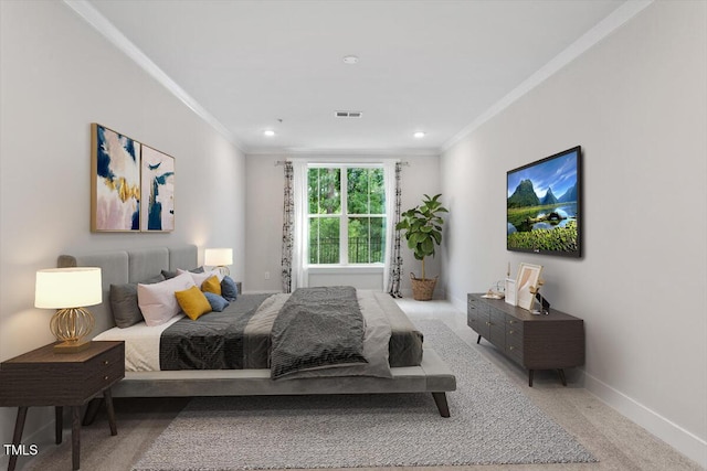 11548 Helmond Way # 104, Raleigh, NC 27617 - bedroom with ornamental molding and recessed lighting