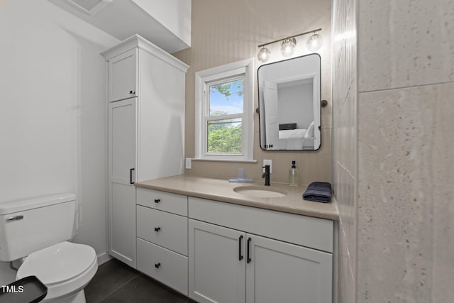 4812 Latimer Rd, Raleigh, NC 27609 - bathroom with vanity and tile patterned flooring