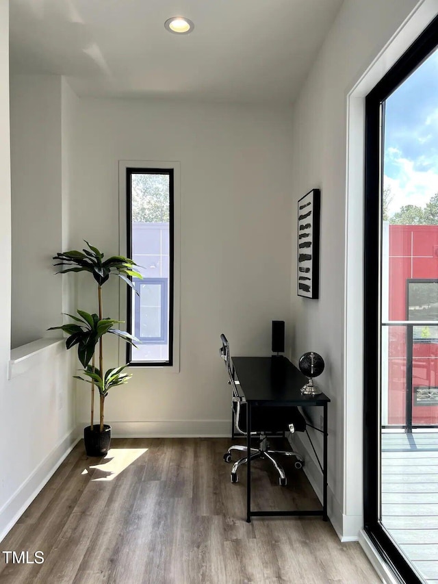 1106 Nova St, Durham, NC 27713 - office space featuring wood finished floors and recessed lighting
