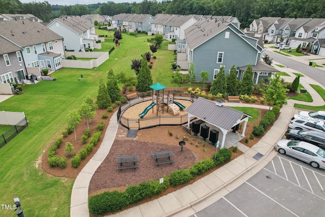 3194 Retama Run, New Hill, NC 27562 - aerial perspective of suburban area