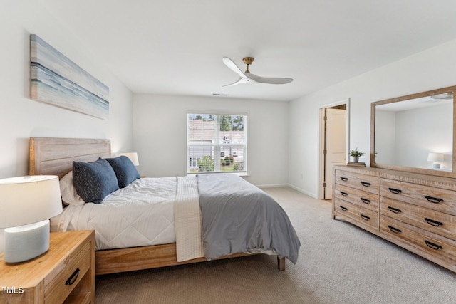 3194 Retama Run, New Hill, NC 27562 - bedroom with light carpet and ceiling fan