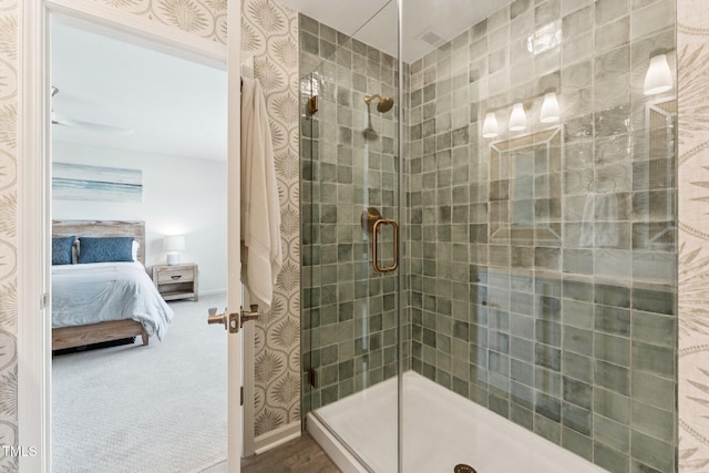 3194 Retama Run, New Hill, NC 27562 - bathroom with ensuite bath and a stall shower