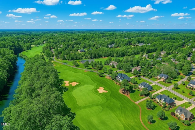 306 Neuse Ridge Dr, Clayton, NC 27527 - drone / aerial view of a golf club and a nearby body of water