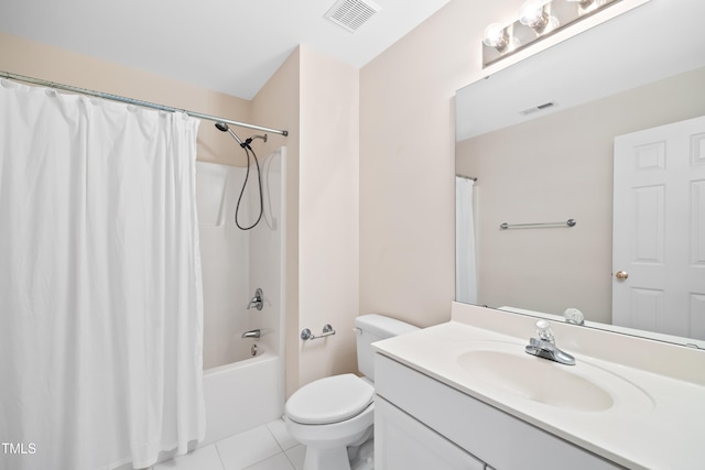 306 Neuse Ridge Dr, Clayton, NC 27527 - bathroom with vanity, shower / bath combo, and tile patterned floors