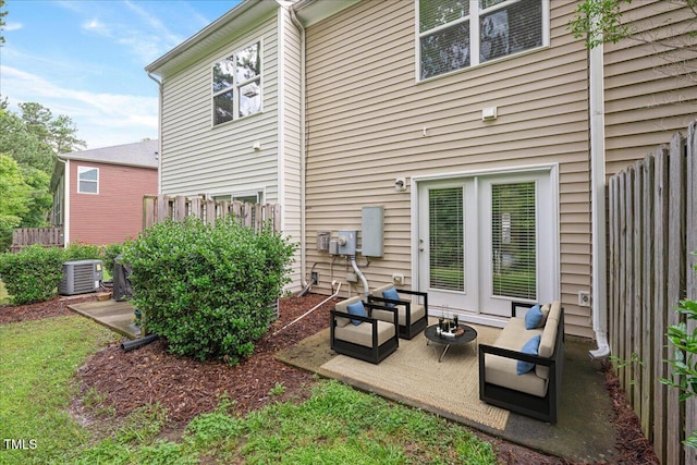 1642 Holly Grove Way, Durham, NC 27713 - back of property featuring outdoor lounge area and a patio area
