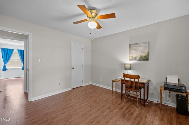 3007 Appling Way, Durham, NC 27703 - office space with wood finished floors and a ceiling fan