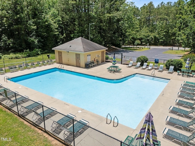 3007 Appling Way, Durham, NC 27703 - community pool featuring a patio