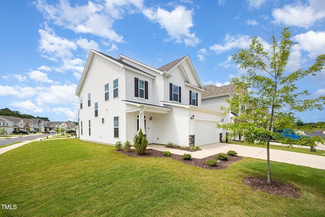 80 Nailsworth St, Angier, NC 27501 - view of front of property with driveway, a garage, and a front yard