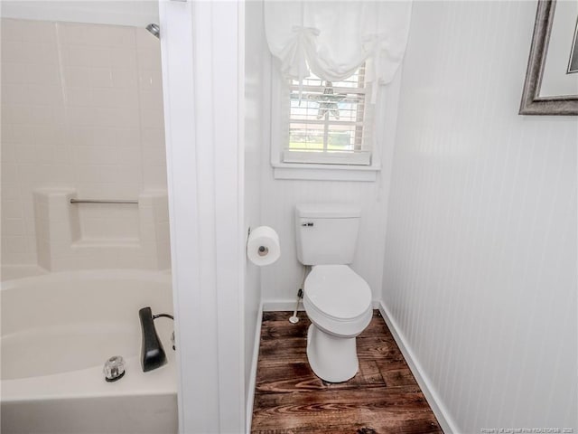 1554 Locklear Rd, Pembroke, NC 28372 - full bathroom featuring wood finished floors and tub / shower combination