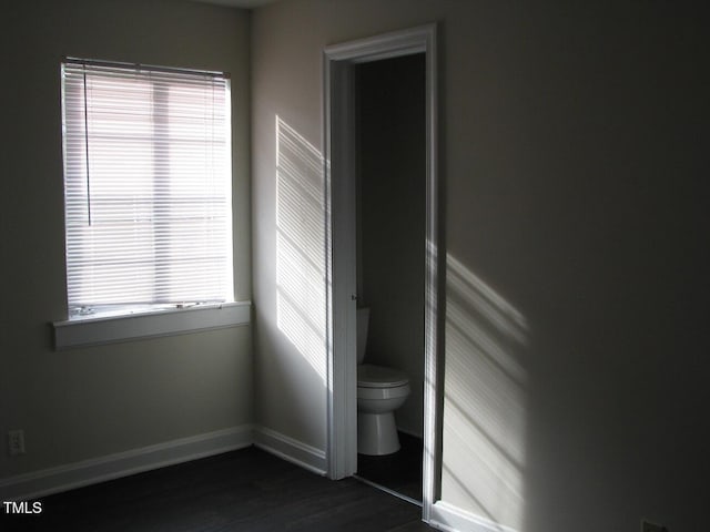 3514 S Alston Ave, Durham, NC 27713 - bathroom with toilet and wood finished floors